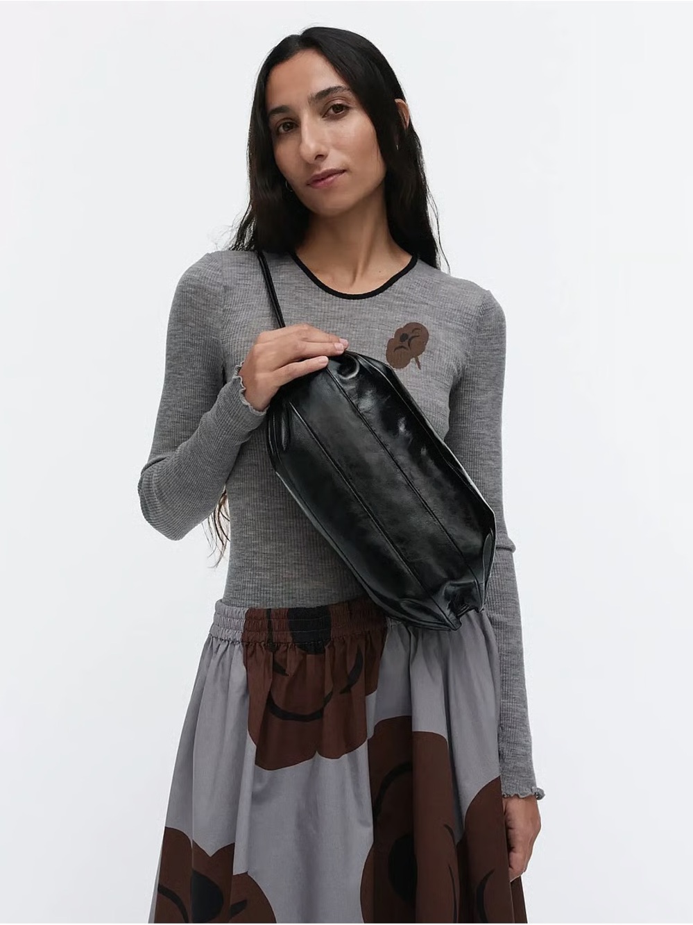 Marimekko Karla Patent Shoulder Bag